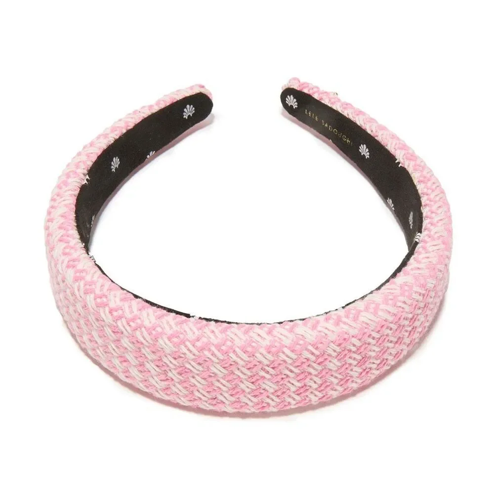 Lele Sadoughi Alice Tweed 2” Classic Slim Padded Headband Ballet Slipper Pink OS